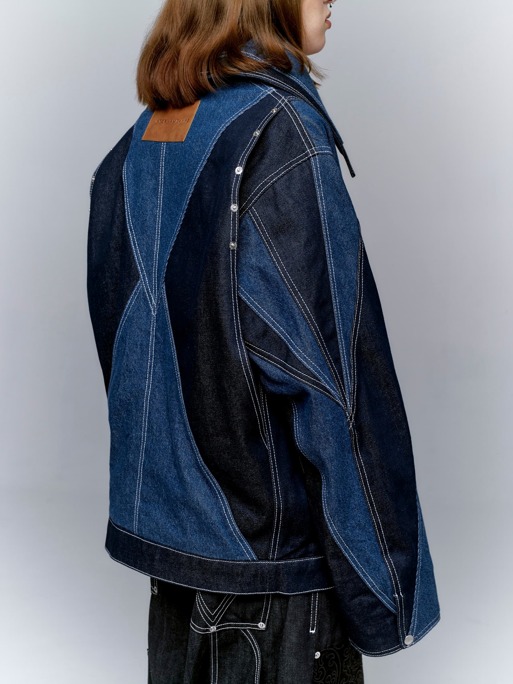 Two-Toned V Jacket — construction detail
